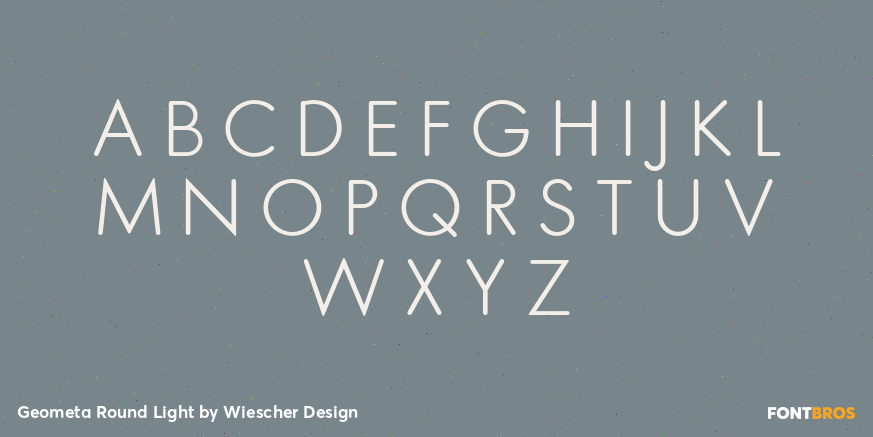 Geometa Round Light Font Poster #1