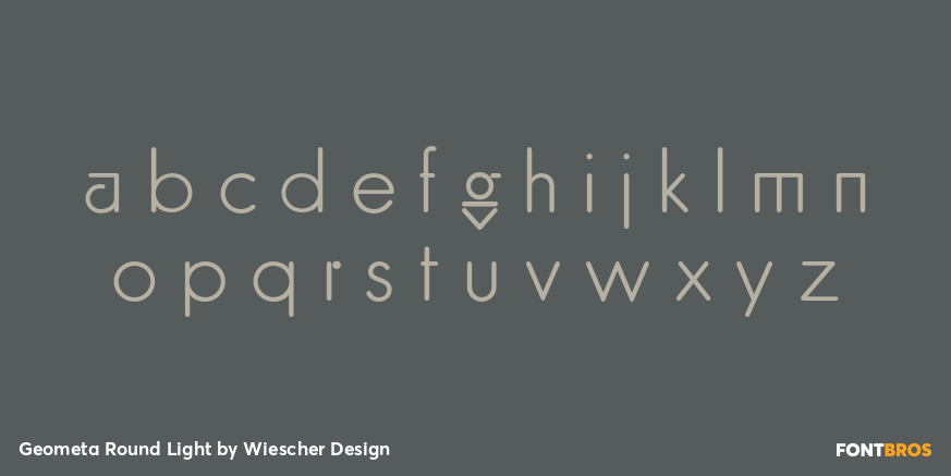 Geometa Round Light Font Poster #1