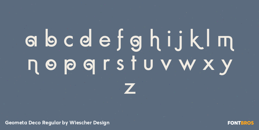 Geometa Deco Regular Font Poster #1