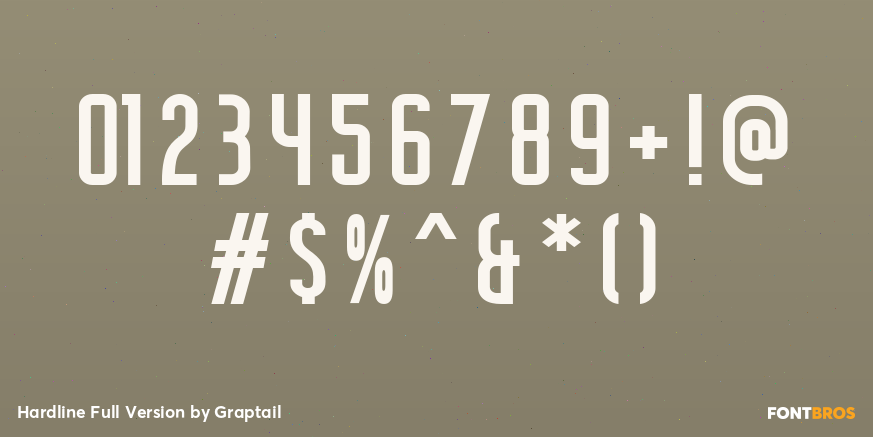 Hardline Full Version Font Poster #1