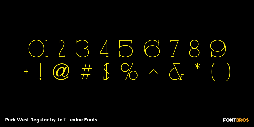 Park West Regular Font Poster #1