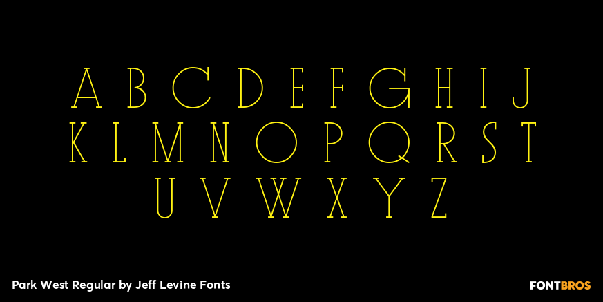 Park West Regular Font Poster #1