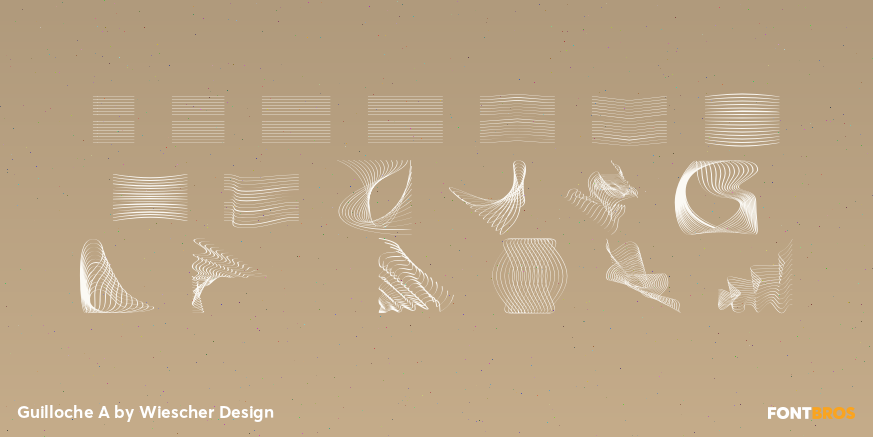 Guilloche A Font Poster #1