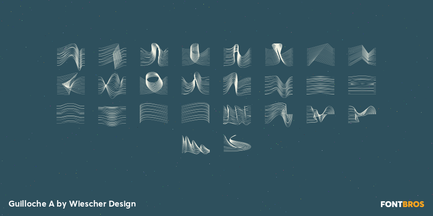 Guilloche A Font Poster #1