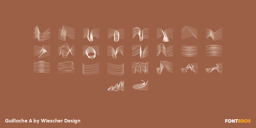 Guilloche A Font Poster #1