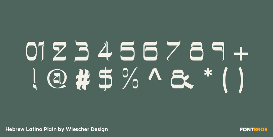 Hebrew Latino Plain Font Poster #4