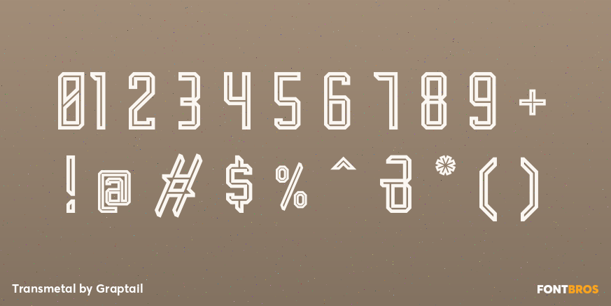Transmetal Font Poster #1