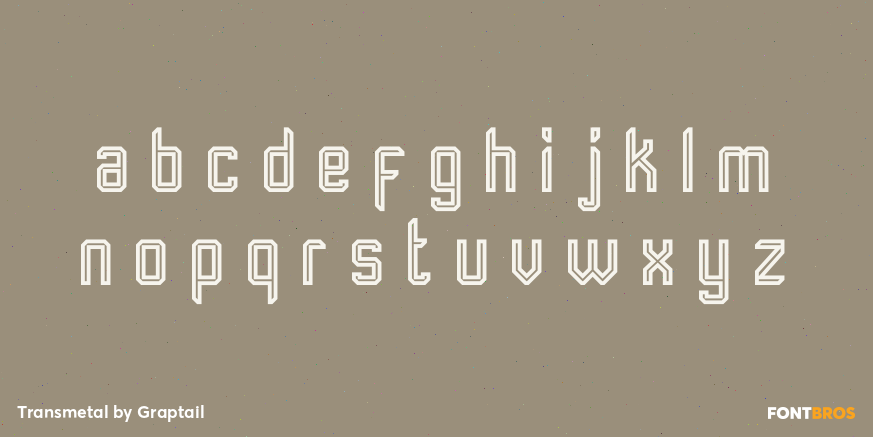 Transmetal Font Poster #3