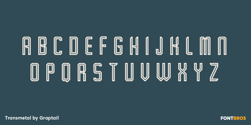 Transmetal Font Poster #1