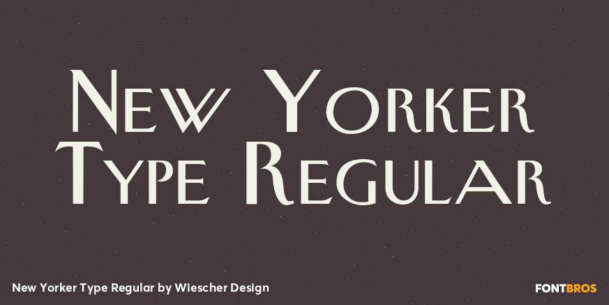New Yorker Type Regular Poster