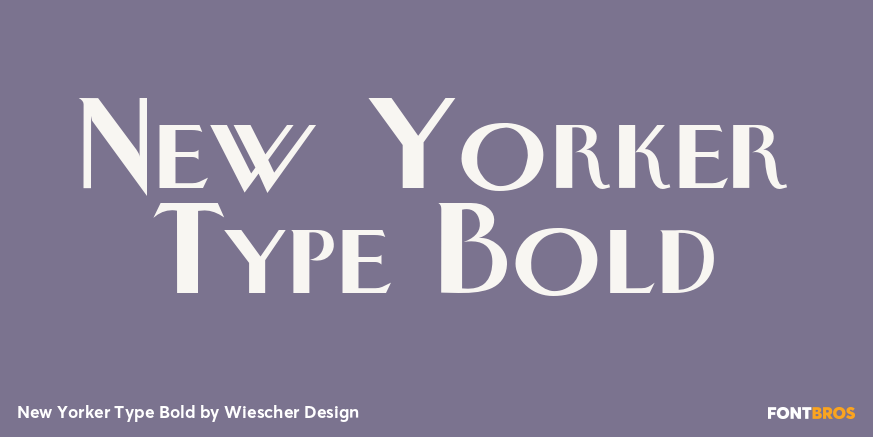 New Yorker Type Bold Font Poster #1