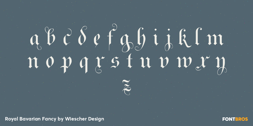 Royal Bavarian Fancy Font Poster #3