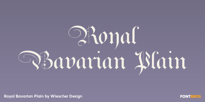 Royal Bavarian Plain Font Poster #1