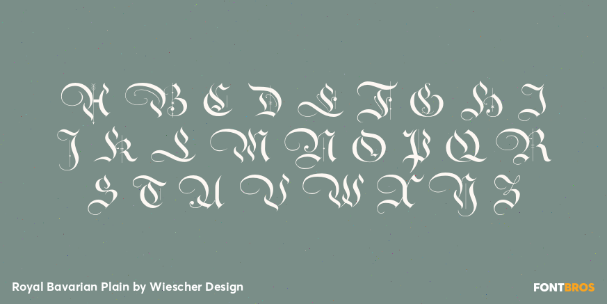 Royal Bavarian Plain Font Poster #2