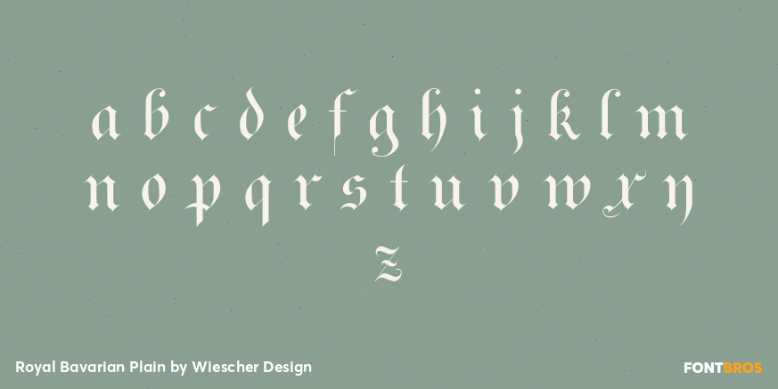 Royal Bavarian Plain Font Poster #3