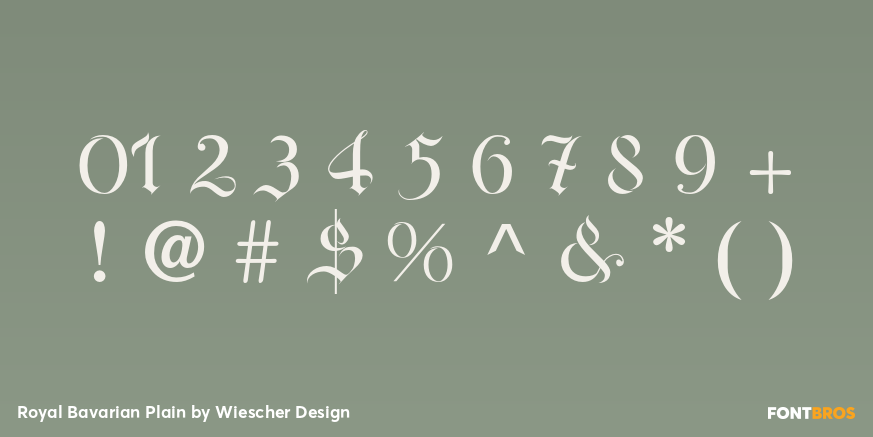 Royal Bavarian Plain Font Poster #4