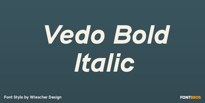 Vedo Bold Italic Font Poster #1