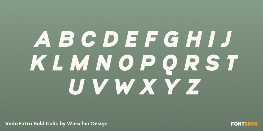 Vedo Extra Bold Italic Font Poster #2