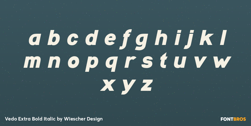 Vedo Extra Bold Italic Font Poster #3