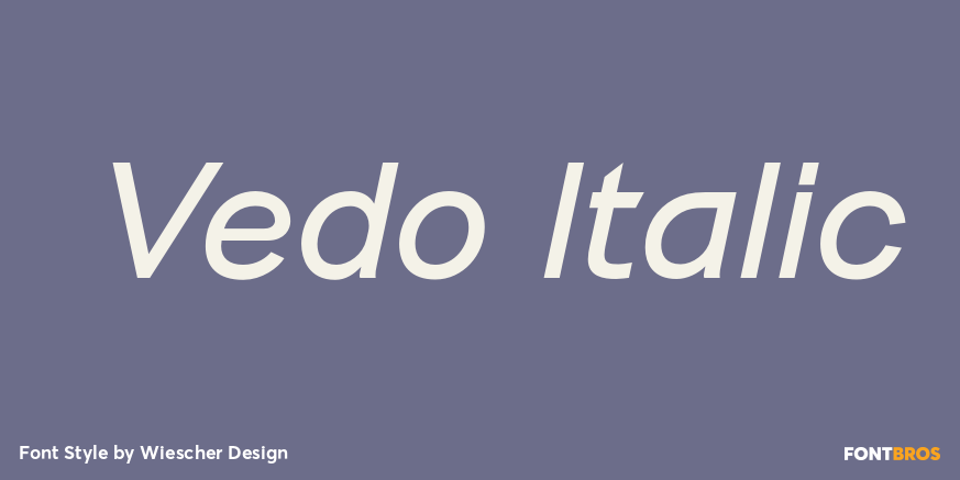Vedo Italic Font Poster #1