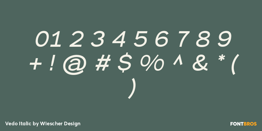 Vedo Italic Font Poster #1