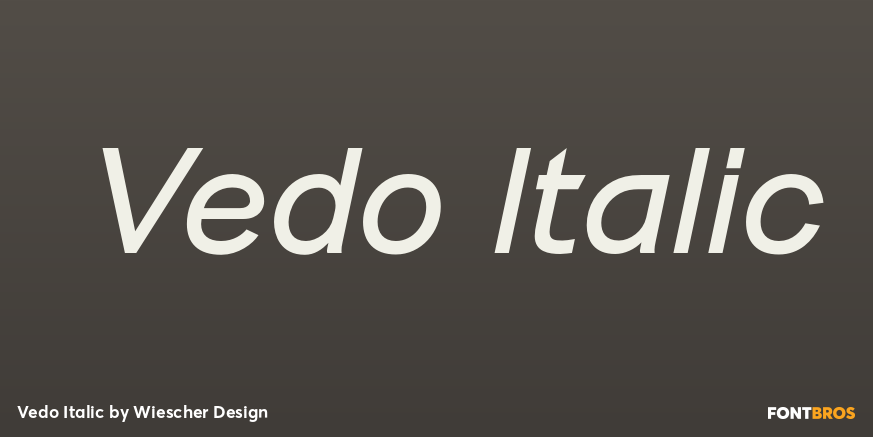 Vedo Italic Font Poster #1