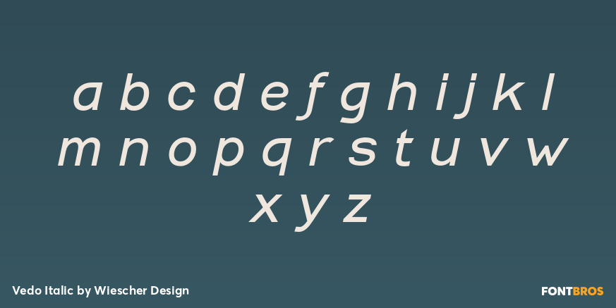 Vedo Italic Font Poster #3