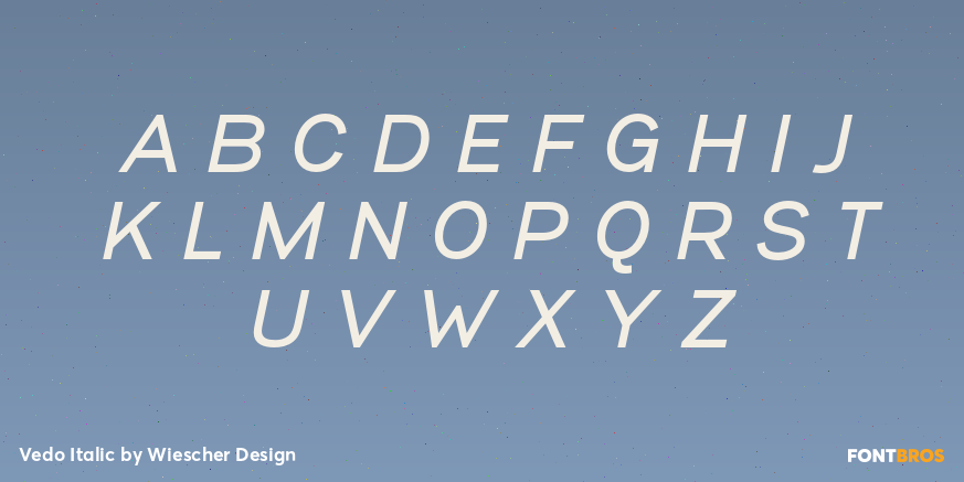 Vedo Italic Font Poster #1