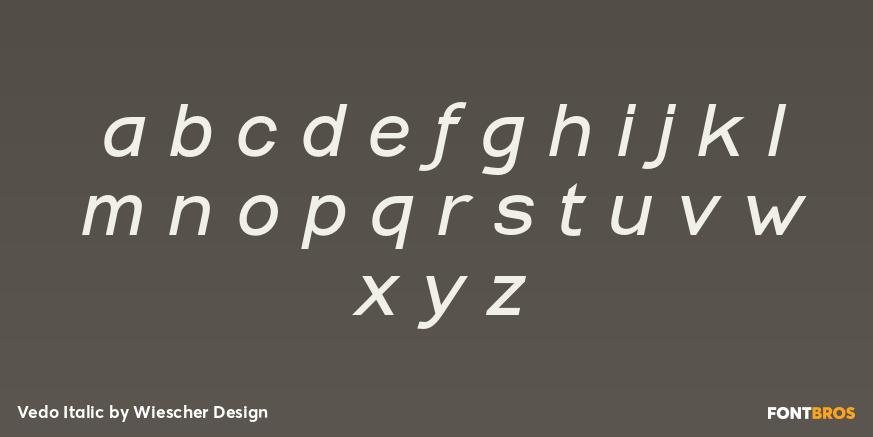 Vedo Italic Font Poster #1