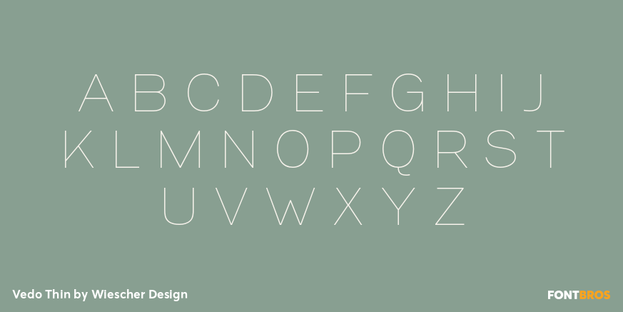 Vedo Thin Font Poster #2