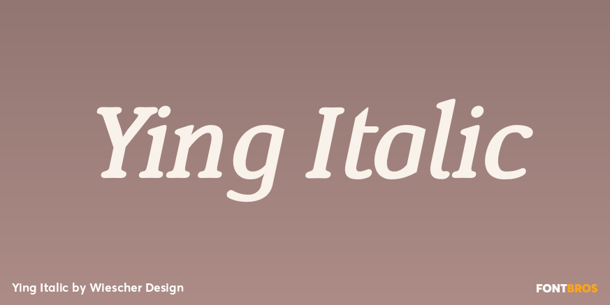 Ying Italic Font Poster #1