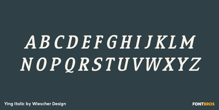 Ying Italic Font Poster #2