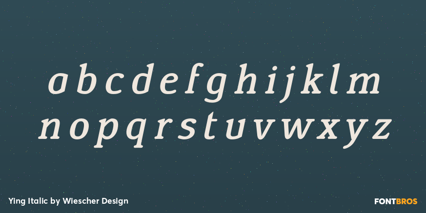 Ying Italic Font Poster #3