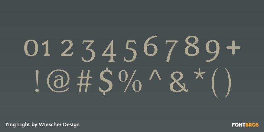 Ying Light Font Poster #1
