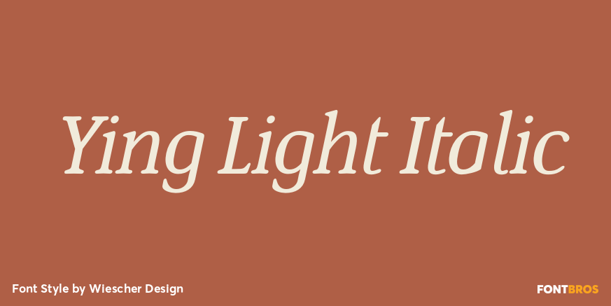 Ying Light Italic Poster