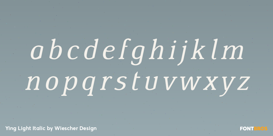Ying Light Italic Font Poster #1