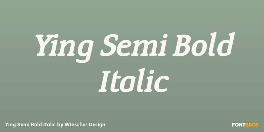 Ying Semi Bold Italic Poster