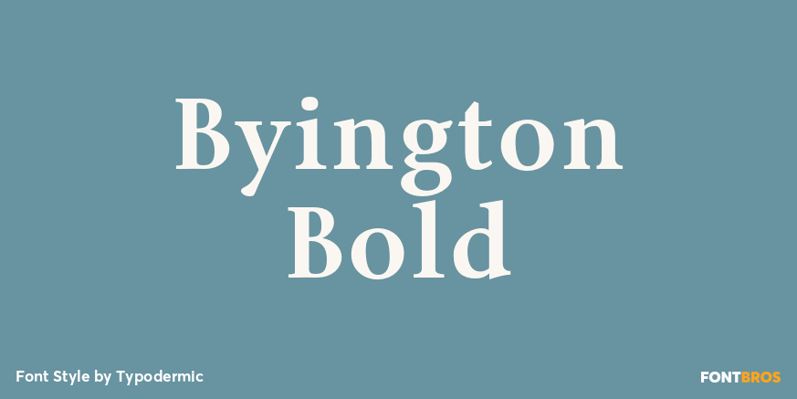Byington Bold Font Poster #1