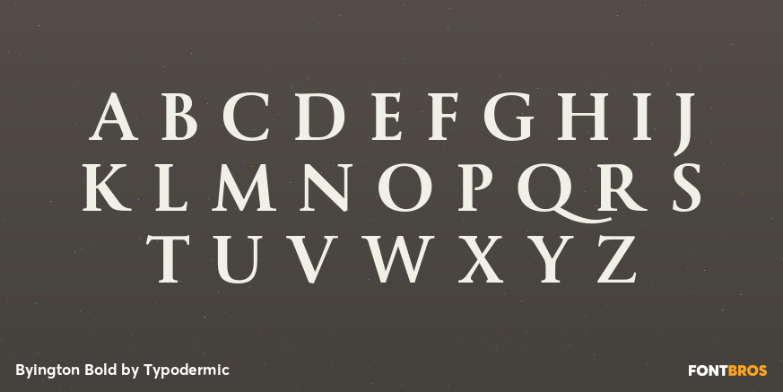 Byington Bold Font Poster #2