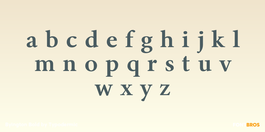 Byington Bold Font Poster #3