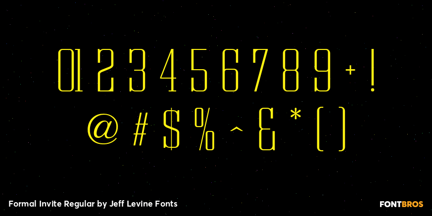 Formal Invite Regular Font Poster #1