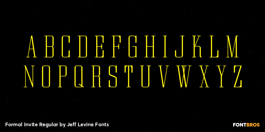 Formal Invite Regular Font Poster #1