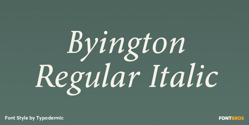 Byington Regular Italic Font Poster #1