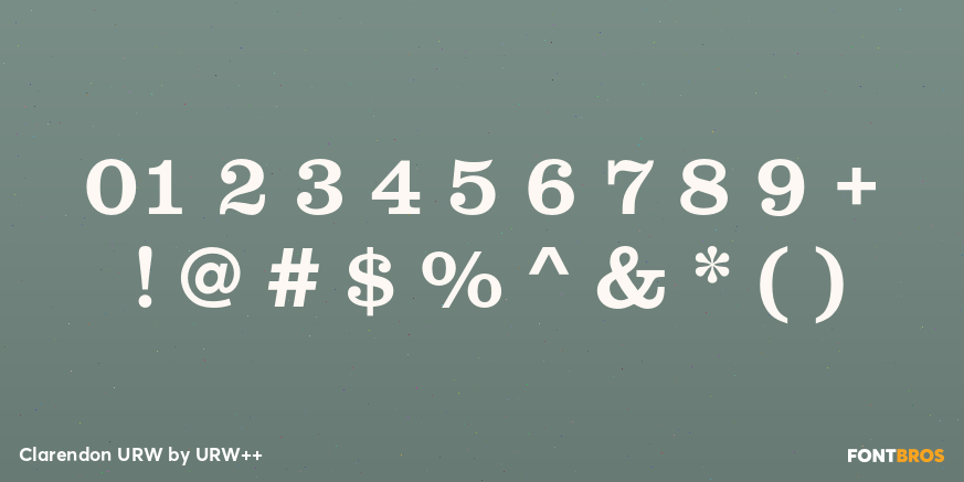 Clarendon URW Font Poster #1