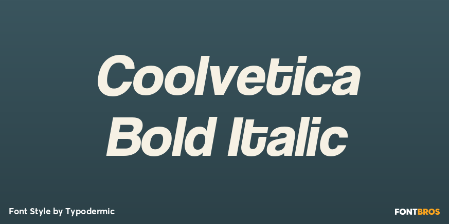 Coolvetica Bold Italic Font Poster #1