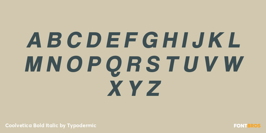 Coolvetica Bold Italic Font Poster #2