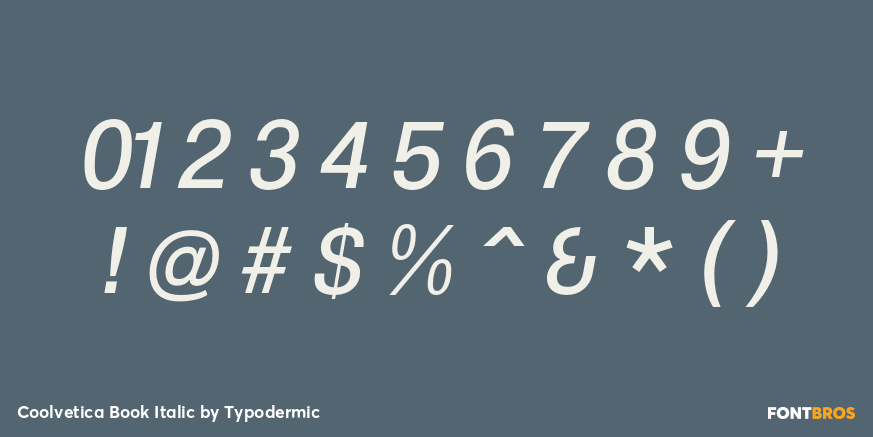 Coolvetica Book Italic Font Poster #4