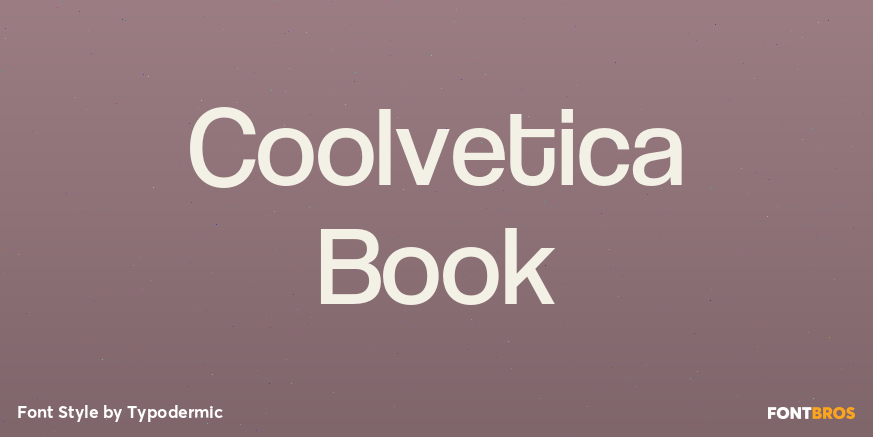 Coolvetica Book Poster