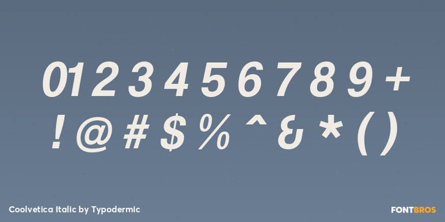 Coolvetica Italic Font Poster #1