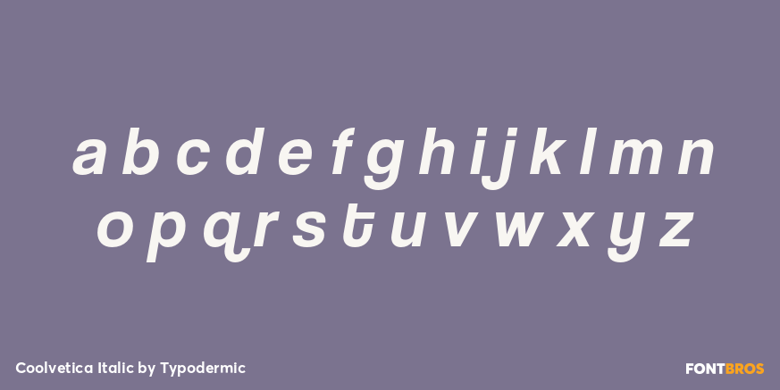 Coolvetica Italic Font Poster #3